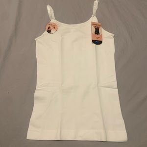 Shapermint, Scoop Neck Cami, White, XL